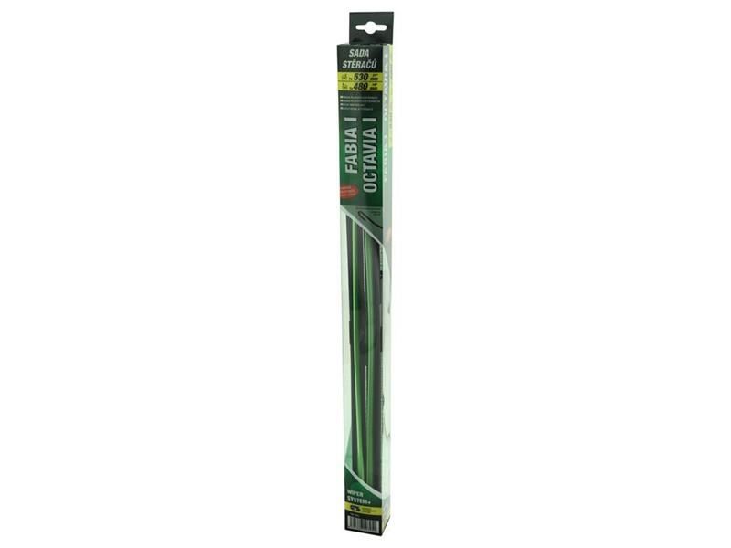 Ploché stierače COMPASS FLAT SET 530+480 mm GREEN OCT I/FAB I