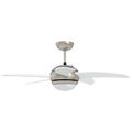 vidaXL Stropný ventilátor s osvetlením a diaľkovým ovládaním Ø 110 cm