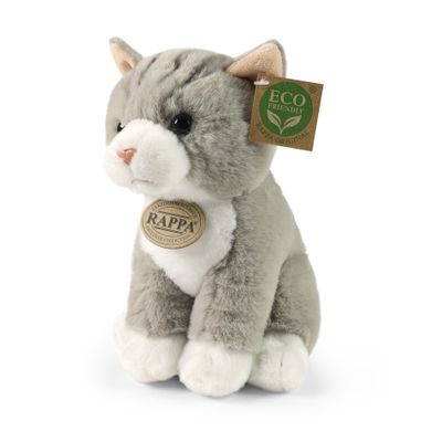 Plyšová mačka šedá 23 cm ECO-FRIENDLY SOFT