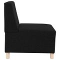 vidaXL Bezrúčková modulárna sofa jednotka 3 ks Čierna látka