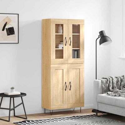 vidaXL Vysoká skrinka dub sonoma 69,5x34x180 cm spracované drevo