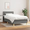 vidaXL Boxspring posteľ s matracom tmavosivá 90x190 cm látka