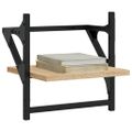 vidaXL Nástenné police s tyčami 2 ks dub sonoma 30x25x30 cm