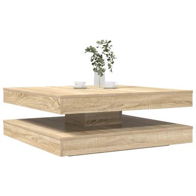 VidaXL konferenčný stolík otočný o 360 stupňov dub sonoma 90x90x34,5cm