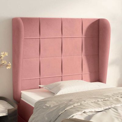 vidaXL Čelo postele so záhybmi čierne 83x23x118/128 cm zamat