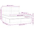 vidaXL Boxspring posteľ s matracom tmavosivá 180x200 cm látka