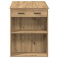 vidaXL Stolík so zásuvkou a policou dub artisan 102x62x77,5 cm