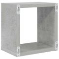 vidaXL Nástenné police 4 ks betónovo-sivé 22x15x22 cm