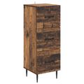 vidaXL Zásuvkový kabinet Staré drevo 33 x 34,5 x 89,5 cm