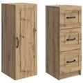 vidaXL Sada skríň 2 ks 33 x 34,5 x 87 cm Kompozitné drevo Dub artisan