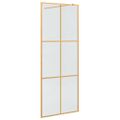vidaXL Stena walk-in sprchy Zlatá 80 x 195 cm tvrdené sklo