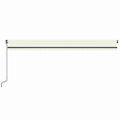 vidaXL Ručne zaťahovacia markíza s LED 600x350 cm krémová