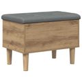 vidaXL Úložná lavička s vankúšom Dub artisan 62 x 42 x 46 cm