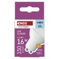 LED žiarovka Classic MR16 biela/ GU10 / 1,3 W (16 W) / 150 lm / Studená biela