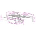 vidaXL Posteľný rám so zásuvkami biely 75x190 cm borovicový masív