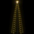 vidaXL Vianočný stromček, kužeľ, 100 LED, teplé biele svetlo 70x180 cm