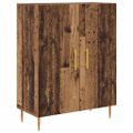 vidaXL Highboard Staré drevo 69,5 x 34 x 180 cm Kompozitné drevo