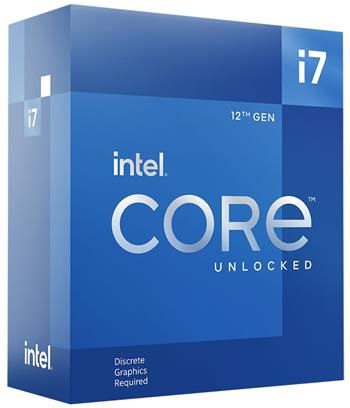 Intel/Core i7-12700KF/12-jadrové/3,6GHz/LGA1700 Procesor, 12 jadier, 20 vlákien, max. 5,0GHz, 25MB, LGA1700, 125W TDP, bez GPU, BOX bez chladice