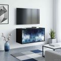 vidaXL Nástenný TV kabinet RAALTE 69 x 33 x 40 cm Čierny dub