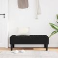 vidaXL lavička s vankúšom Čierna 113 x 57 x 39 cm Zamat