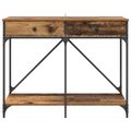 vidaXL Konzolový stôl Staré drevo 100 x 39 x 78,5 cm Kompozitné drevo