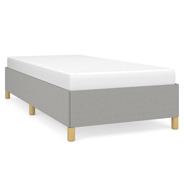 vidaXL Posteľ bez matraca bledosivý 90x200 cm látka