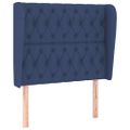 vidaXL Posteľný rám boxspring s matracom modrý 90x190 cm látka