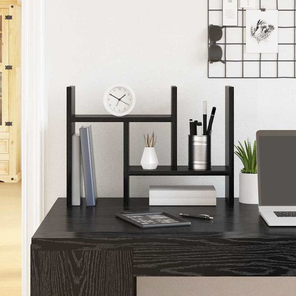 vidaXL Organizér na pult Čierny dub 50 x 15,5 x 35,5 cm