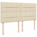 vidaXL Posteľný rám boxspring s matracom krémový 180x200 cm látka