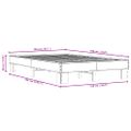 vidaXL Posteľný rám dymový dub 140x190 cm kompozitné drevo a kov