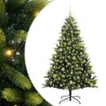 vidaXL Umelý vianočný stromček s kĺbmi 150 LED Zelená 150 cm PVC a PE