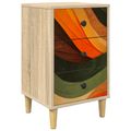 vidaXL Nočný stolík BONN Dub sonoma 36 x 33 x 60 cm Kompozitné drevo