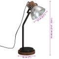 vidaXL Stolová lampa 25 W starožitná strieborná 18x18x60 cm E27