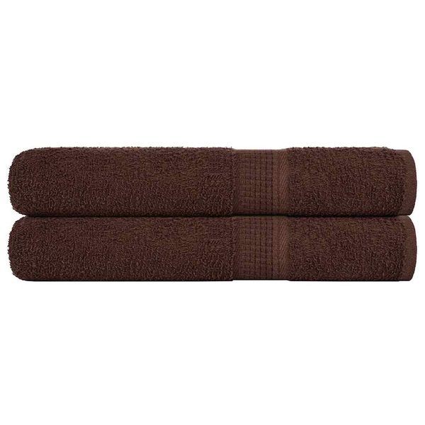vidaXL Saunové osušky FROGN 2 ks hnedé 80x200 cm 360 g/m²