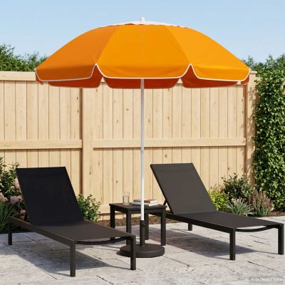 vidaXL Záhradný slnečník 160 cm 170T polyester Oranžová