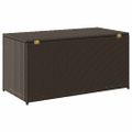 vidaXL Záhradný úložný box hnedý 100x50x50 cm polyratanový
