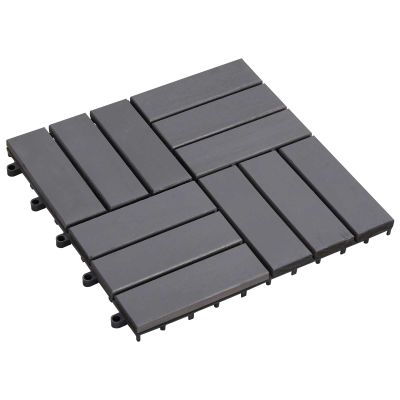vidaXL Dlažba na terasu 20 pcs Sivá 30 x 30 cm Akáciové tvrdé drevo