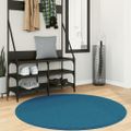 vidaXL Koberec OVIEDO krátky vlas tyrkysový Ø 120 cm