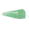 vidaXL Fóliovník s oceľovým rámom zelený 36 m² 18x2x2 m