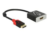 Video adaptér - DisplayPort s pinmi (samec) do HDMI so zdierkami (samica) - 20 cm - čierna - podporuje 4K