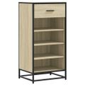 vidaXL Regál na topánky dub sonoma 48x38x97,5 cm spracované drevo