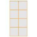 vidaXL Posuvné dvere zlaté 102,5x205 cm matné ESG sklo a hliník
