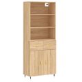 vidaXL Vysoká skrinka dub sonoma 69,5x34x180 cm spracované drevo
