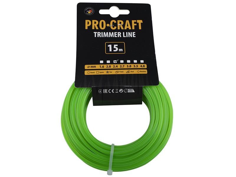 Struna PROCRAFT ZL 2,4mm 15m hviezdicová