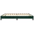 vidaXL Posteľný rám s boxspringom tmavozelený 200x200 cm zamat
