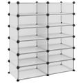 vidaXL Stojan na topánky priehľadný 94,5x36,5x106 cm PP
