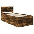 vidaXL Ležadlo Dymový dub a čierna 90 x 200 cm Kompozitné drevo