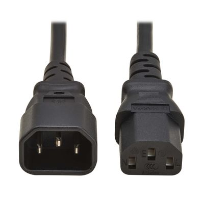 Napájací kábel predlžovací C13/C14, 10A, 250V, 1m, čierna