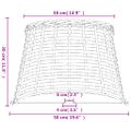 vidaXL Tienidlo na lampu biele Ø50x30 cm prútené