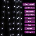vidaXL LED svetelný záves 3x3 m 300 LED chladný biely 8 funkcií